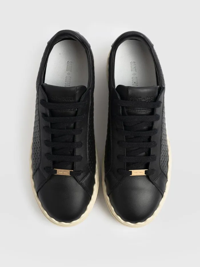 Brook Scallop Sneaker 8211 Black Black Women Saint And Sofia All Sneakers