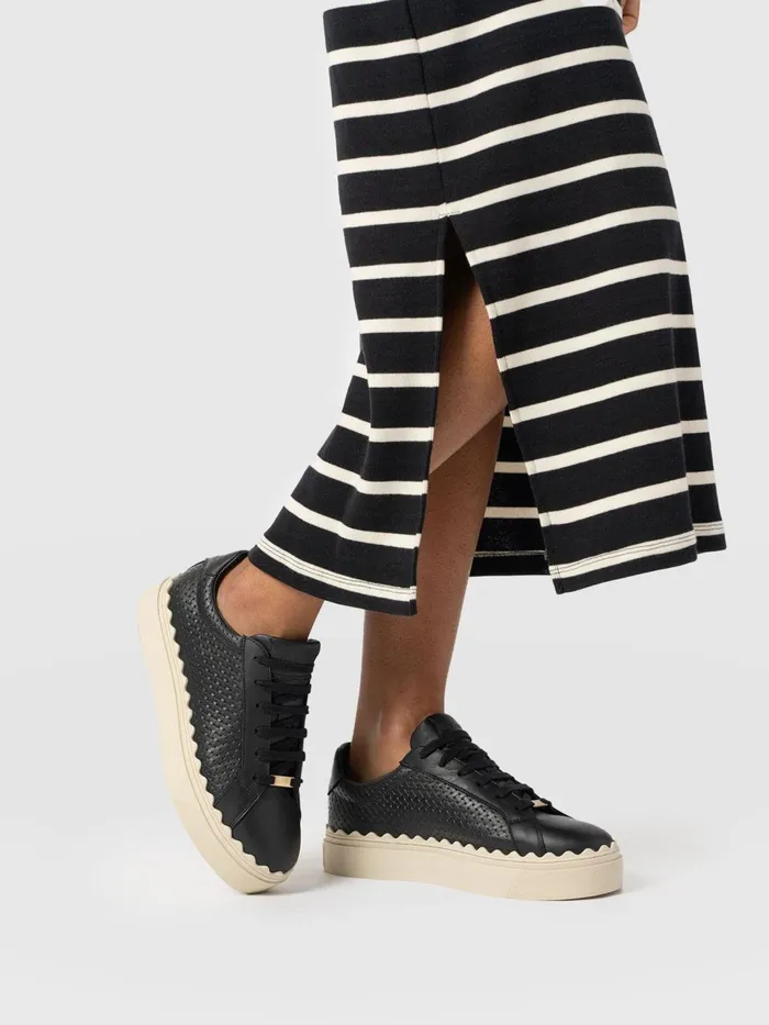 Brook Scallop Sneaker 8211 Black Black Women Saint And Sofia All Sneakers