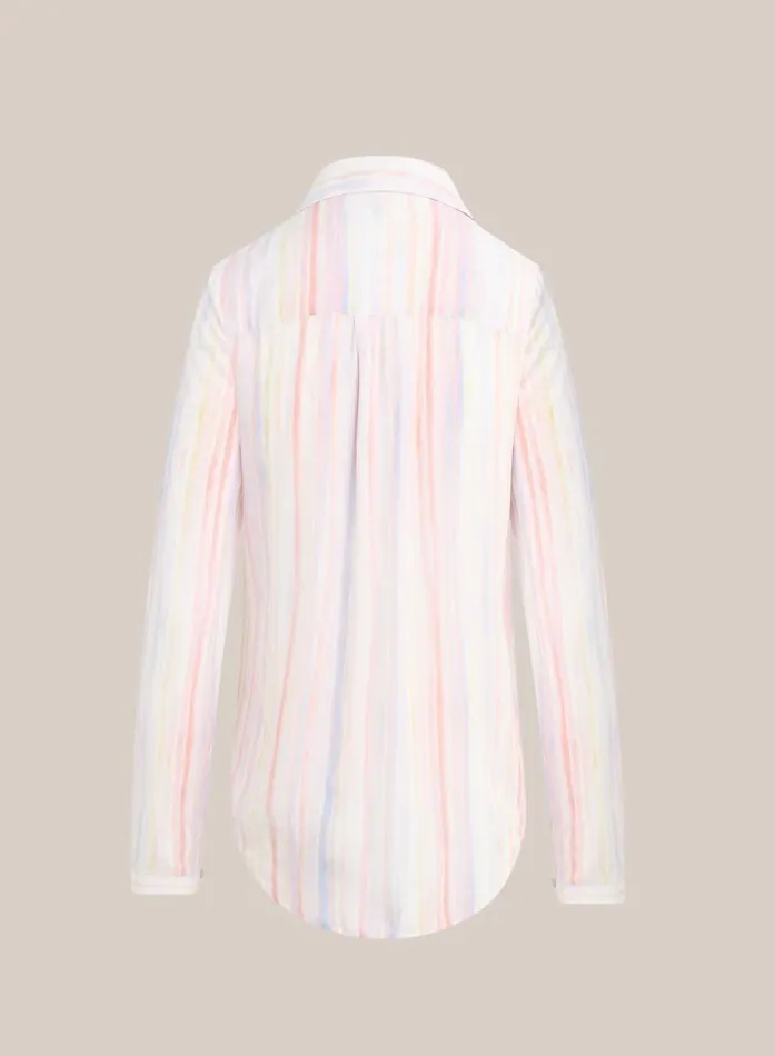 Button Down Hipster 8211 Sunrise Stripe Print Women Bella Dahl Long Sleeve Button Down Hipster 8211 Sunrise Stripe Print Women Bella Dahl Long Sleeve