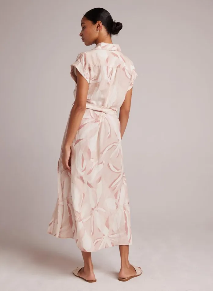 Button Front Belted Shirt Dress 8211 Fresco Floral Print Women Bella Dahl Midi Dresses