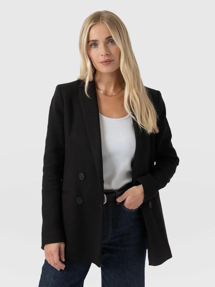 Cambridge Blazer 8211 Black Black Women Saint And Sofia Blazers