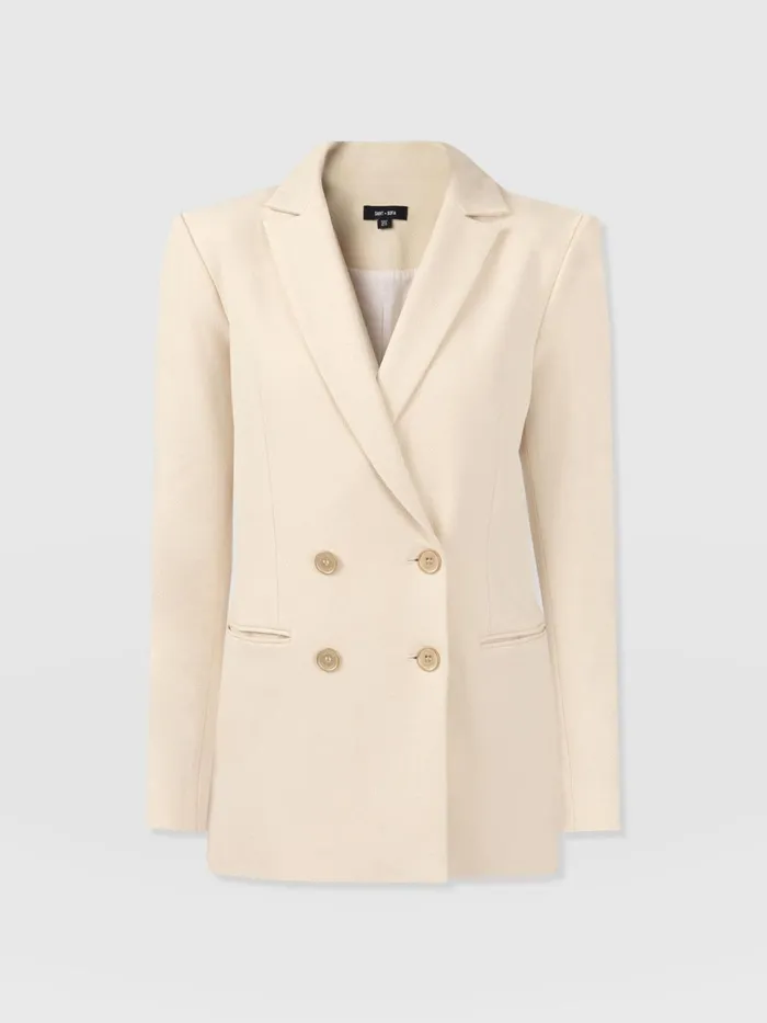 Cambridge Blazer Crepe 8211 Beige Beige Women Saint And Sofia Blazers