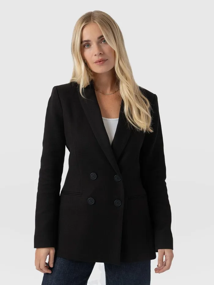 Cambridge Blazer Crepe 8211 Black Black Women Saint And Sofia Blazers