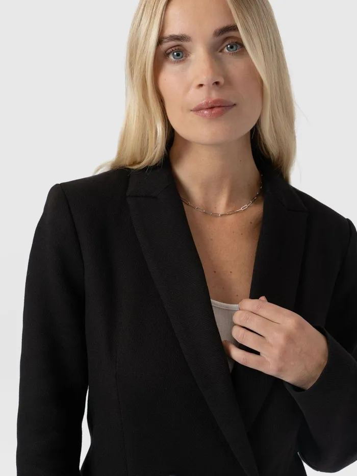 Cambridge Blazer Crepe 8211 Black Black Women Saint And Sofia Blazers