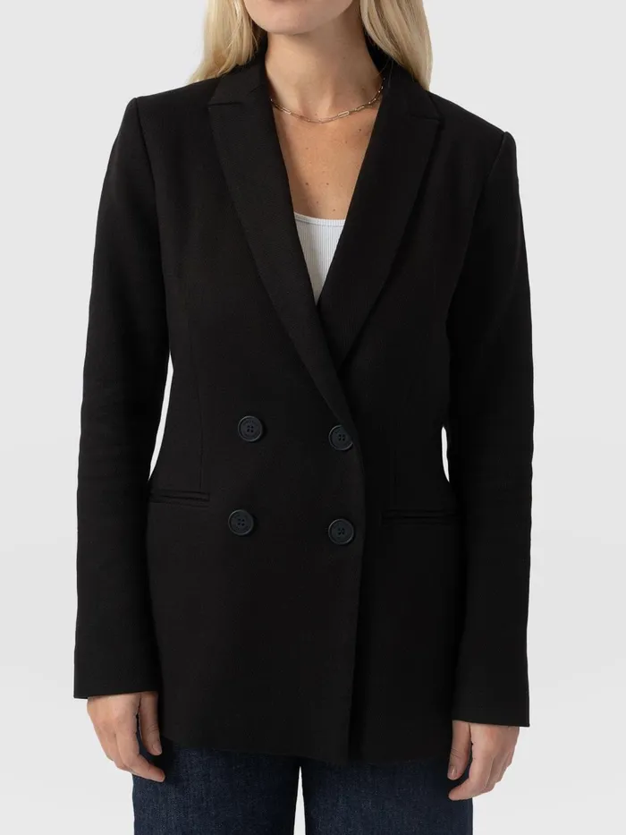 Cambridge Blazer Crepe 8211 Black Black Women Saint And Sofia Blazers