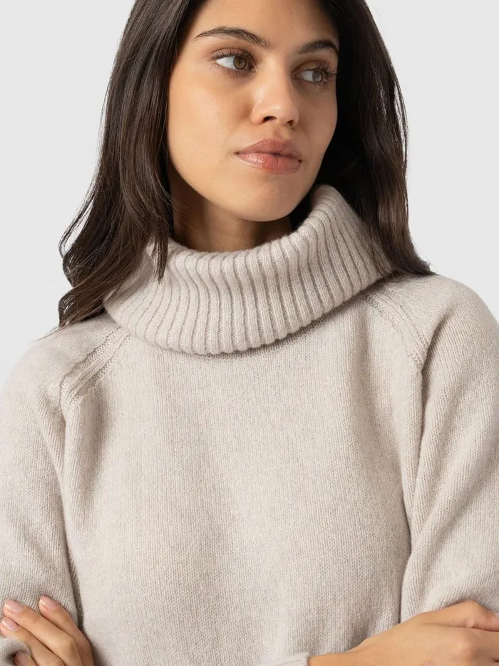 Cambridge Cashmere Sweater 8211 Cream Cream Women Saint And Sofia Knitwear