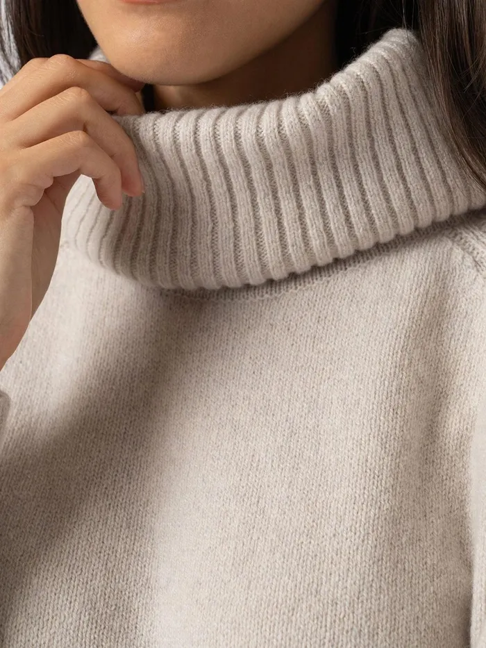 Cambridge Cashmere Sweater 8211 Cream Cream Women Saint And Sofia Knitwear