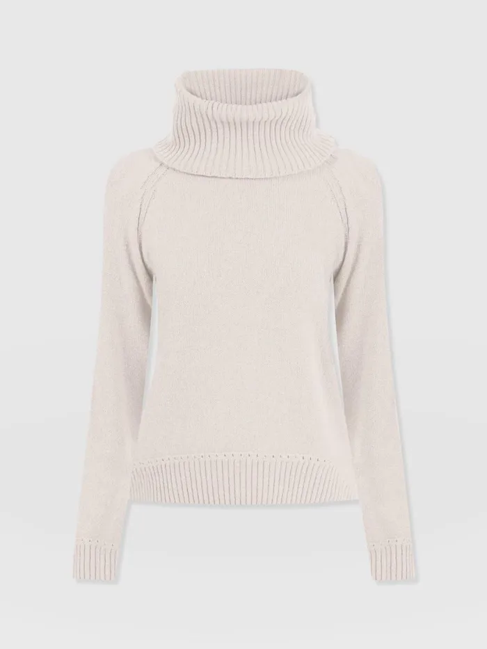 Cambridge Cashmere Sweater 8211 Cream Cream Women Saint And Sofia Knitwear