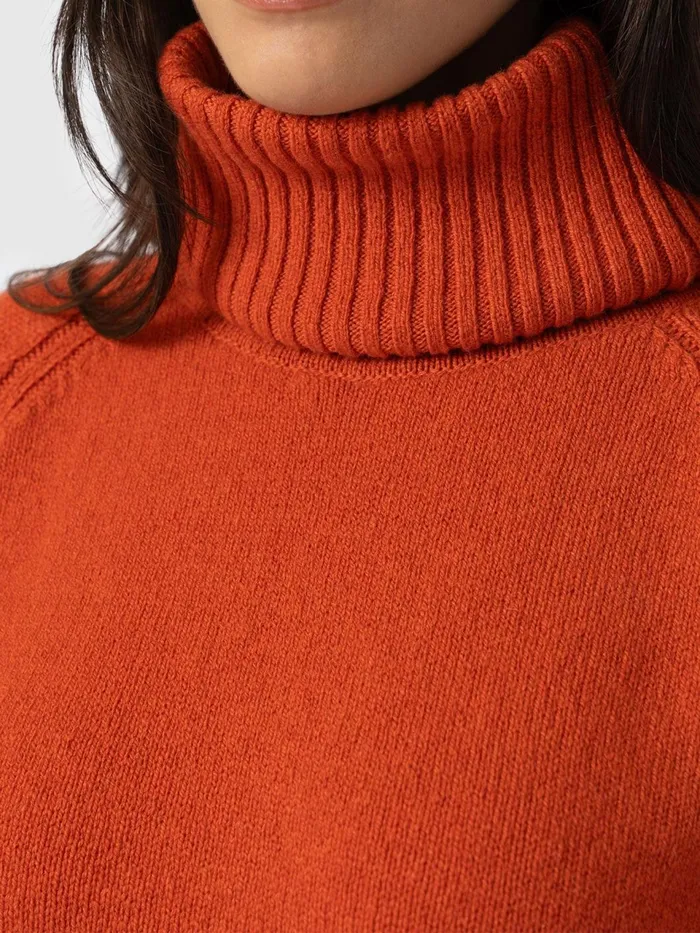 Cambridge Cashmere Sweater 8211 Orange Orange Women Saint And Sofia Knitwear