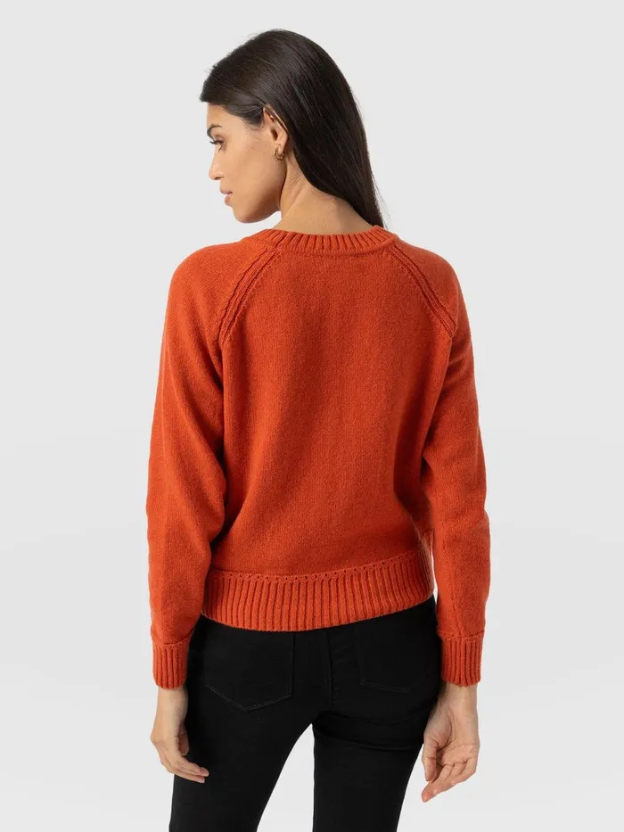 Cambridge Cashmere Sweater 8211 Orange Orange Women Saint And Sofia Knitwear