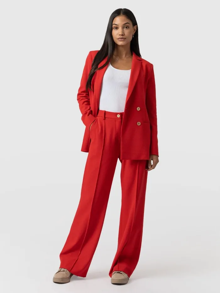 Cambridge Tailored Wide Leg Pant 8211 Red Red Women Saint And Sofia Pants