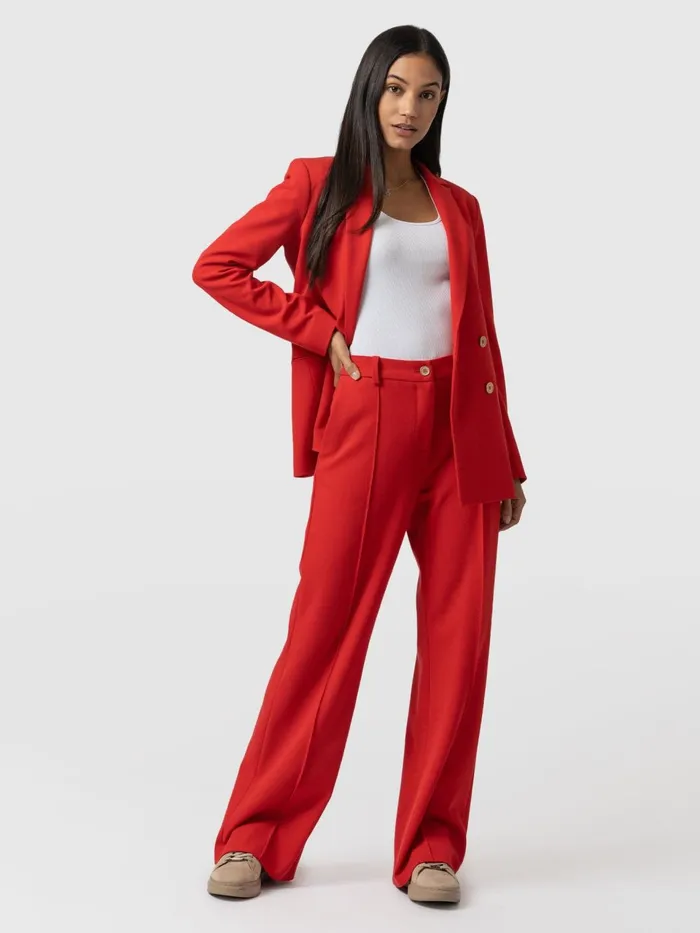 Cambridge Tailored Wide Leg Pant 8211 Red Red Women Saint And Sofia Pants