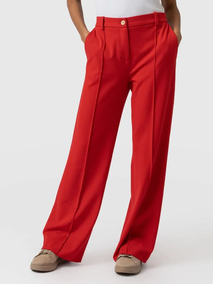 Cambridge Tailored Wide Leg Pant 8211 Red Red Women Saint And Sofia Pants