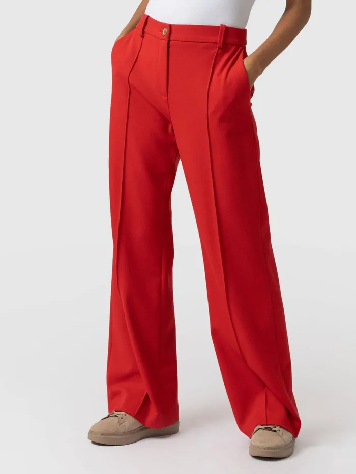 Cambridge Tailored Wide Leg Pant 8211 Red Red Women Saint And Sofia Pants