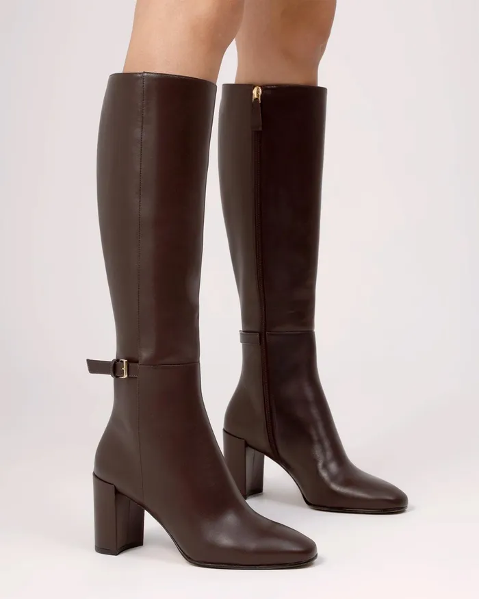 Candance Tall Boot 8211 Luxury Leather Boots 8211 Brown KneeHigh Boots Alexandre Birman Dark Brown Women Alexandre Birman Boots