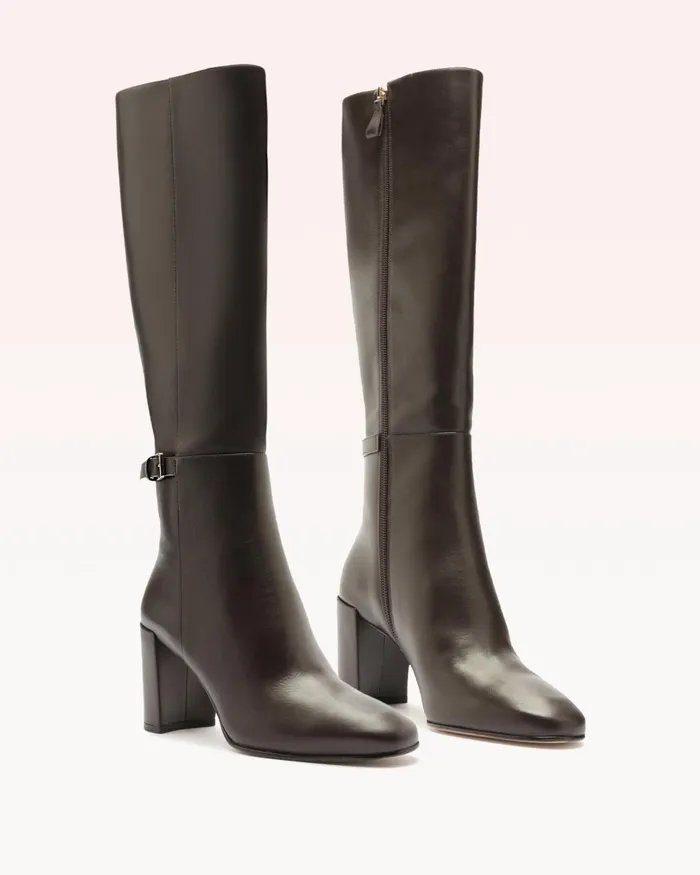 Candance Tall Boot 8211 Luxury Leather Boots 8211 Brown KneeHigh Boots Alexandre Birman Dark Brown Women Alexandre Birman Boots