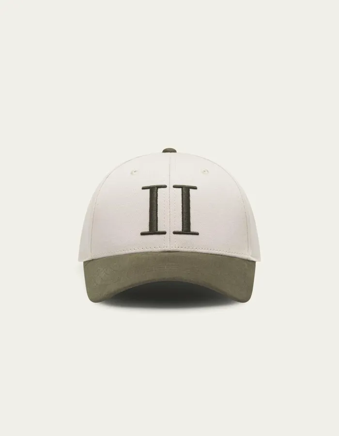 CapsHats Men Les Deux Baseball Cap Contrast Suede II 8211 Light Desert SandForest Green