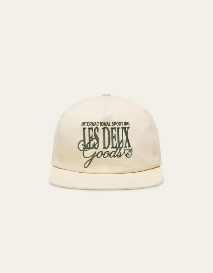 CapsHats Men Les Deux Chess Cap 8211 IvoryChive Green