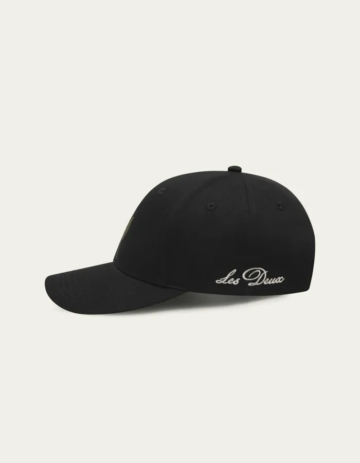CapsHats Men Les Deux Les Deux Flower Baseball Cap 8211 BlackBlack