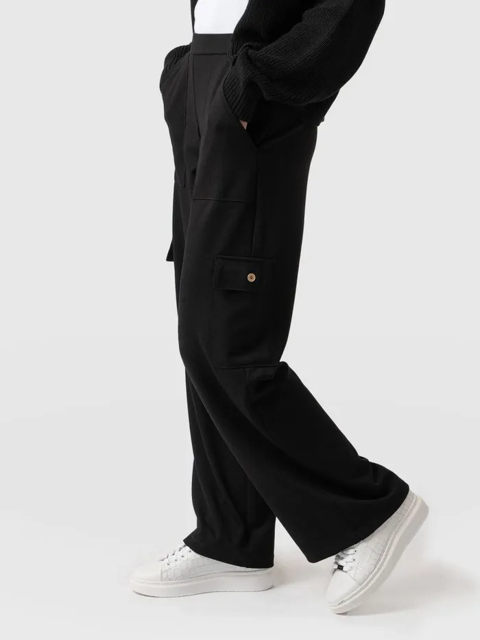 Cargo Chelsea Wide Leg Pant 8211 Black Black Women Saint And Sofia Pants