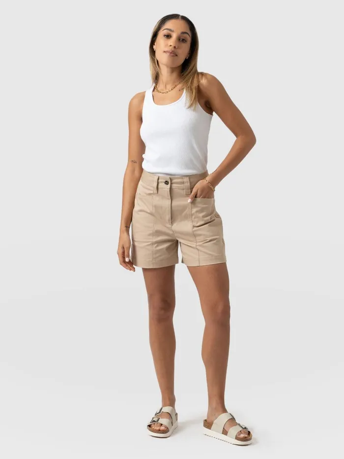 Cargo Short 8211 Beige Beige Women Saint And Sofia Shorts