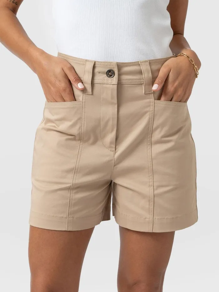 Cargo Short 8211 Beige Beige Women Saint And Sofia Shorts