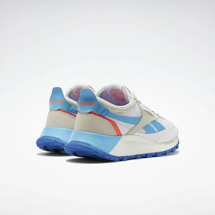 Casual Shoes MensWomens Reebok Classic Leather Legacy Shoes Ftwr White Chalk Court Blue