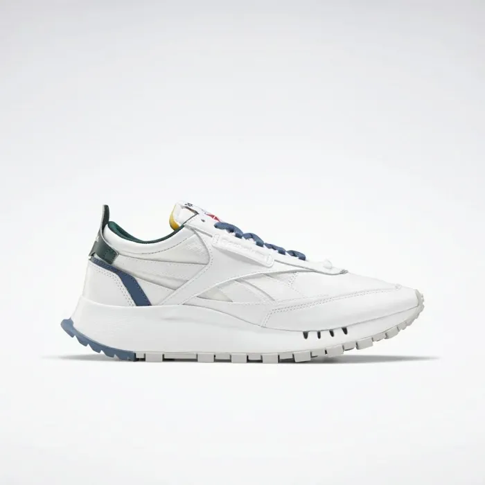 Casual Shoes MensWomens Reebok Classic Leather Legacy Shoes White Brave Blue Forest Green Casual Shoes MensWomens Reebok Classic Leather Legacy Shoes White Brave Blue Forest Green