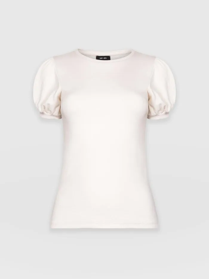 Cavendish Tee 8211 Cream Cream Women Saint And Sofia TShirts and Tanks