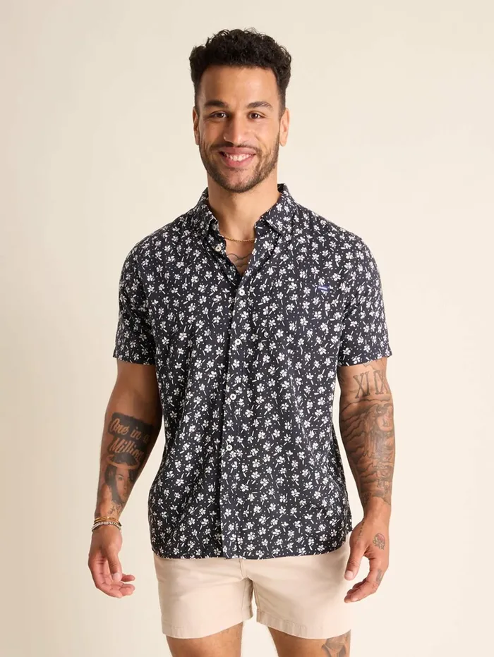 Chubbies Button Ups Men The Bloom Boom Black Floral