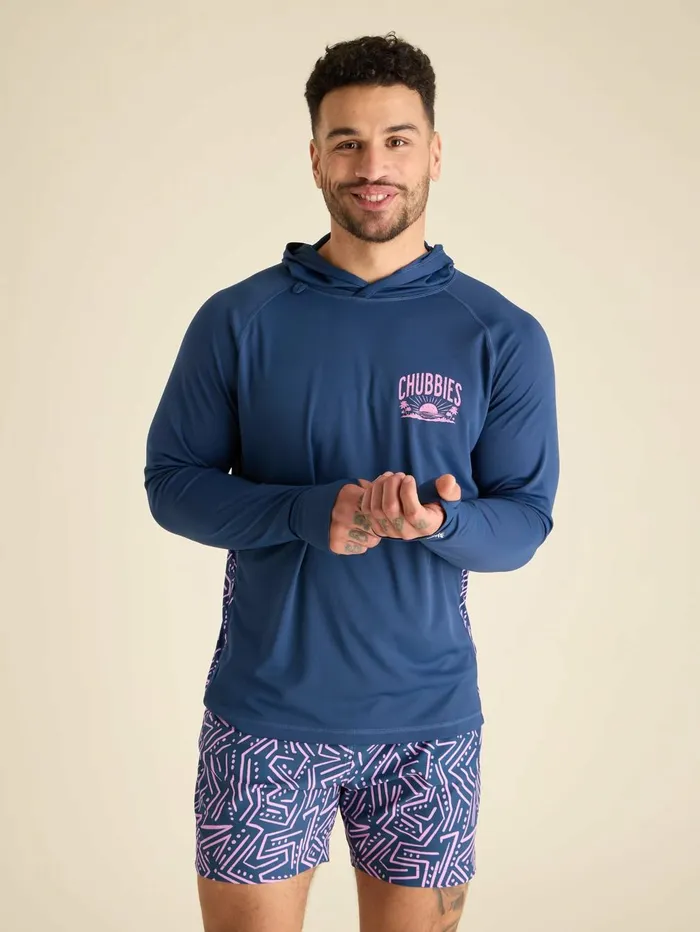 Chubbies Long Sleeve Shirts Men The Wave Runner Navy