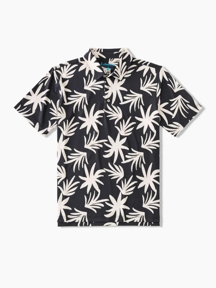 Chubbies Polos Men The Party Time Floral Black Abstract Floral