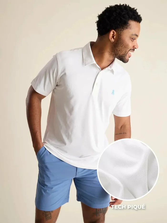 Chubbies Polos Men The Pro Putter White