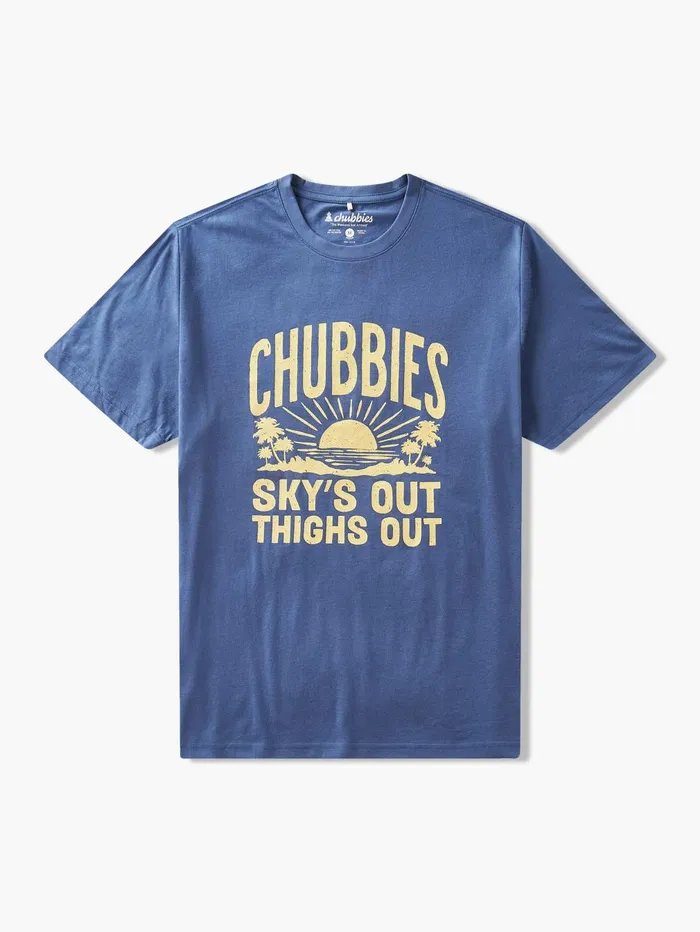 Chubbies Tees and Tanks Men The No Brainer Dusty Blue