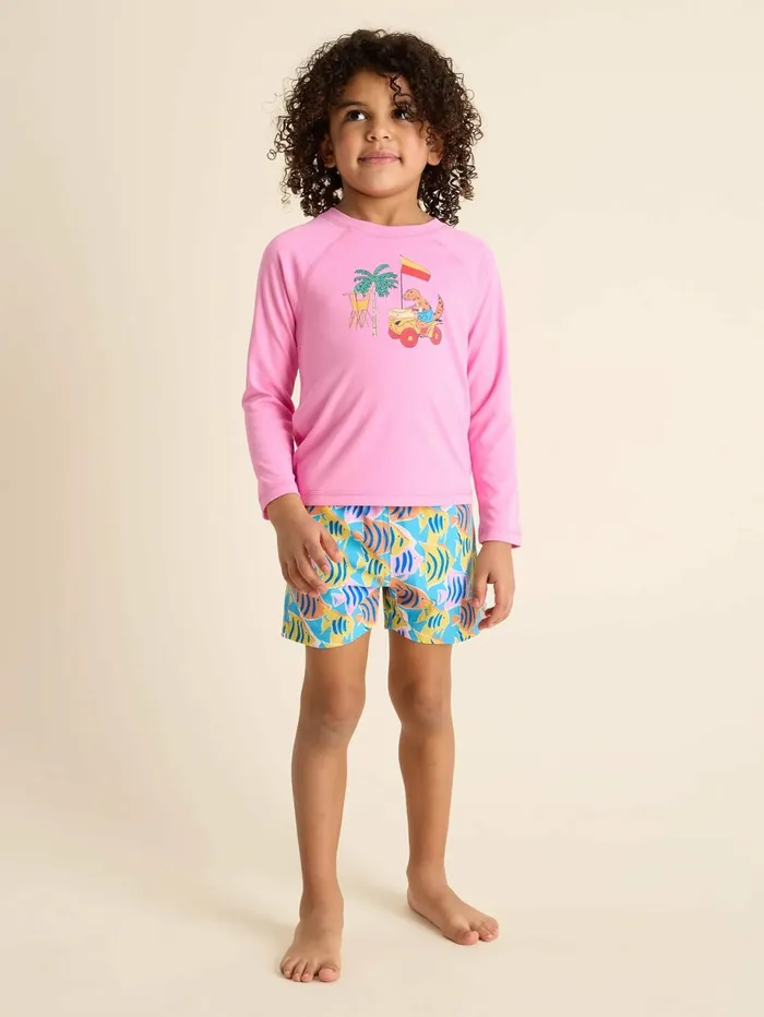 Chubbies Toddler 6m6 Swim The Dino Racers Pink Dinosaur