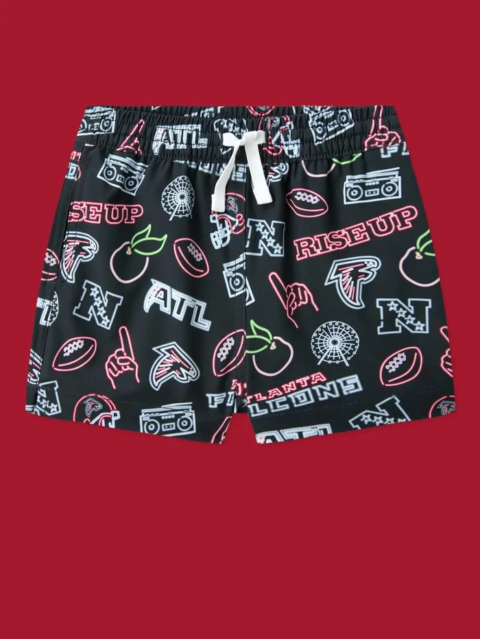 Chubbies Toddler 6m6 Swim The Neon Falcons Atlanta Falcons Black