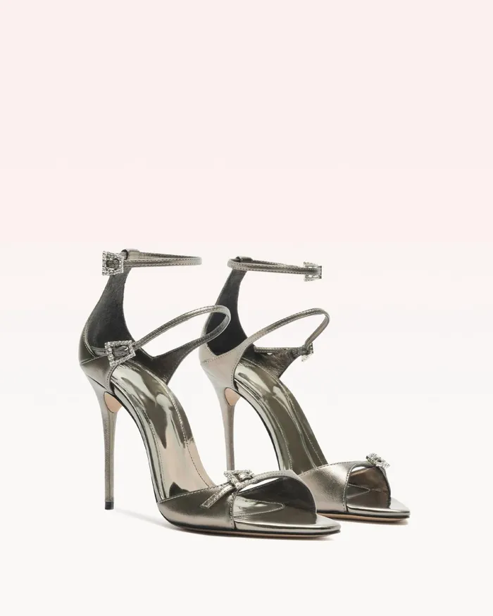 Ciara Crystals Pewter Women Alexandre Birman Sandals