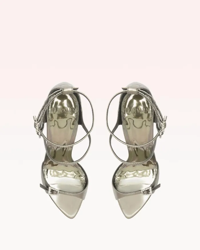 Ciara Crystals Pewter Women Alexandre Birman Sandals