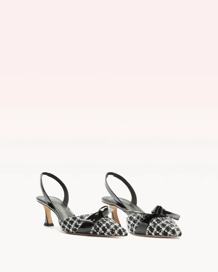 Clarita Bell Slingback 60 Tweed Black Alexandre Birman Clarita Slingback Black Women Alexandre Birman Pumps
