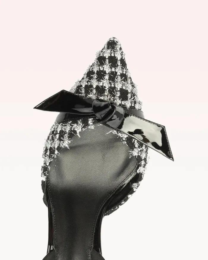Clarita Bell Slingback 60 Tweed Black Alexandre Birman Clarita Slingback Black Women Alexandre Birman Pumps