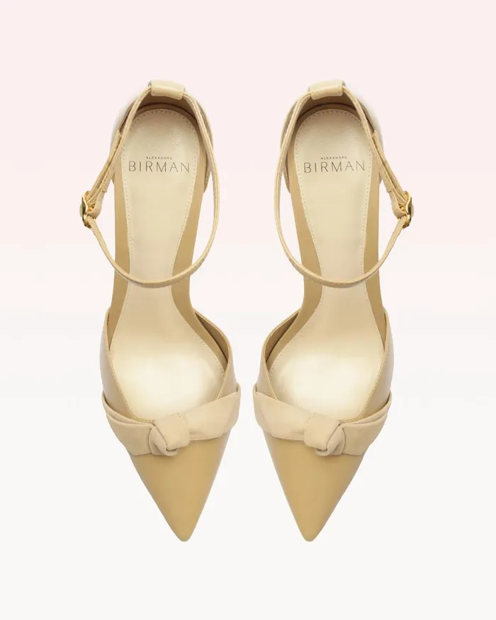 Clarita Flare Pump 85 Semolina Semolina Women Alexandre Birman Pumps