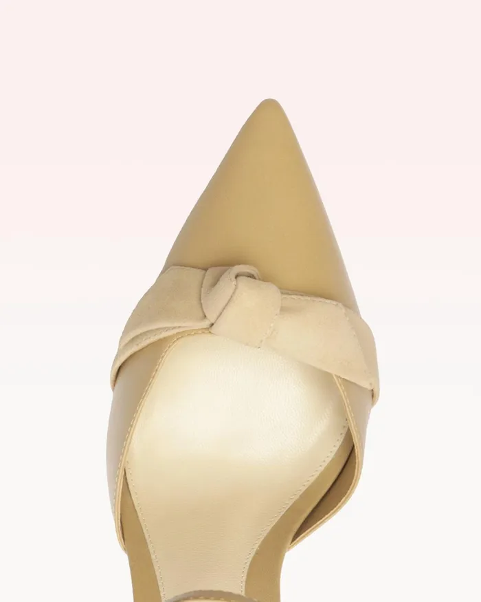 Clarita Flare Pump 85 Semolina Semolina Women Alexandre Birman Pumps