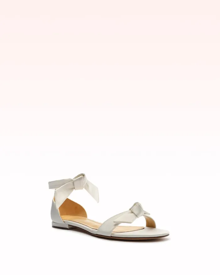 Clarita Flat Satin White White Women Alexandre Birman Flats