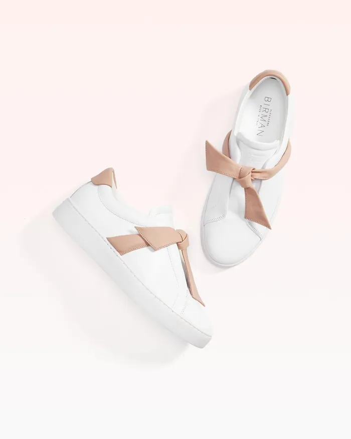 Clarita Sneaker Suede Beige Luxury Sneakers For Casual Outfits 8211 Italian Made Shoes Nude Women Alexandre Birman Sneakers