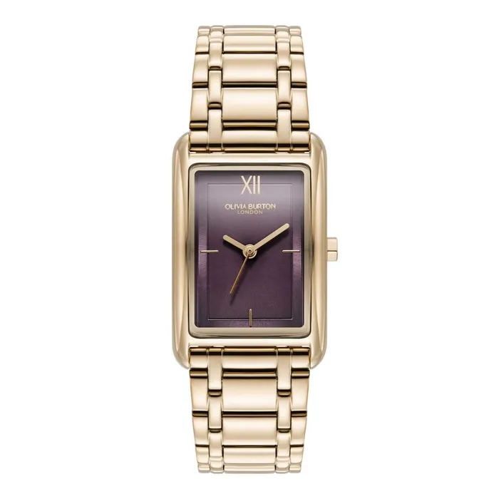Classic Watches Women Olivia Burton 23mm Grove Midnight Plum and Rose Gold Bracelet Watch Classic Watches Women Olivia Burton 23mm Grove Midnight Plum and Rose Gold Bracelet Watch