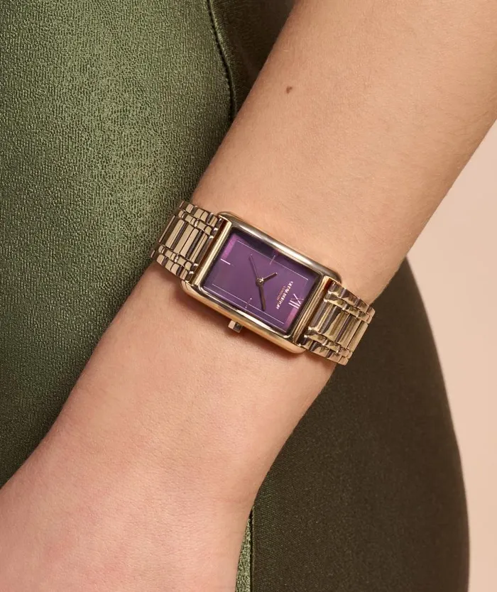 Classic Watches Women Olivia Burton 23mm Grove Midnight Plum and Rose Gold Bracelet Watch