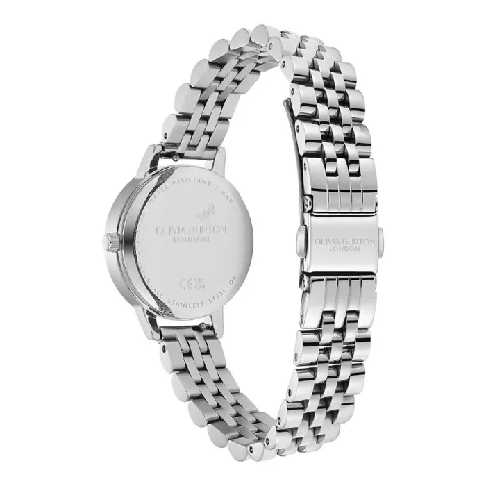 Classic Watches Women Olivia Burton 30mm White and Silver Bracelet Watch