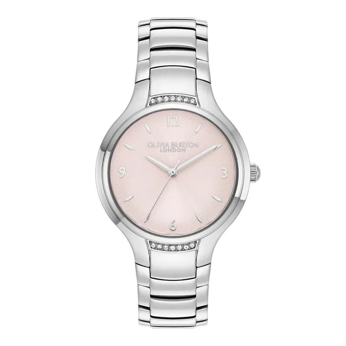 Classic Watches Women Olivia Burton 34mm Lea Light Blush and Silver Bracelet Watch