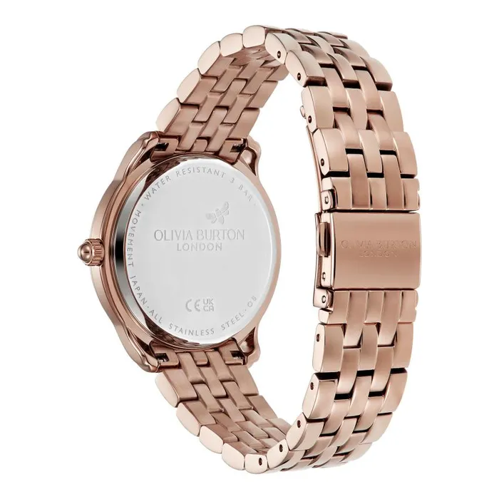 Classic Watches Women Olivia Burton 36mm Starlight Color Kelly Green and Rose Gold Bracelet Watch