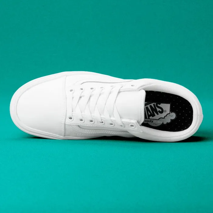 Classics Shoes Men Vans ComfyCush Old Skool True Whitetrue White Classics Shoes Men Vans ComfyCush Old Skool True Whitetrue White